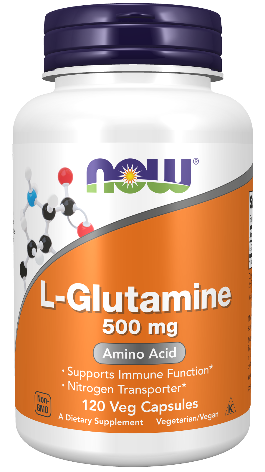 Now Foods L-Glutamine 500mg - 120 Veg Capsules