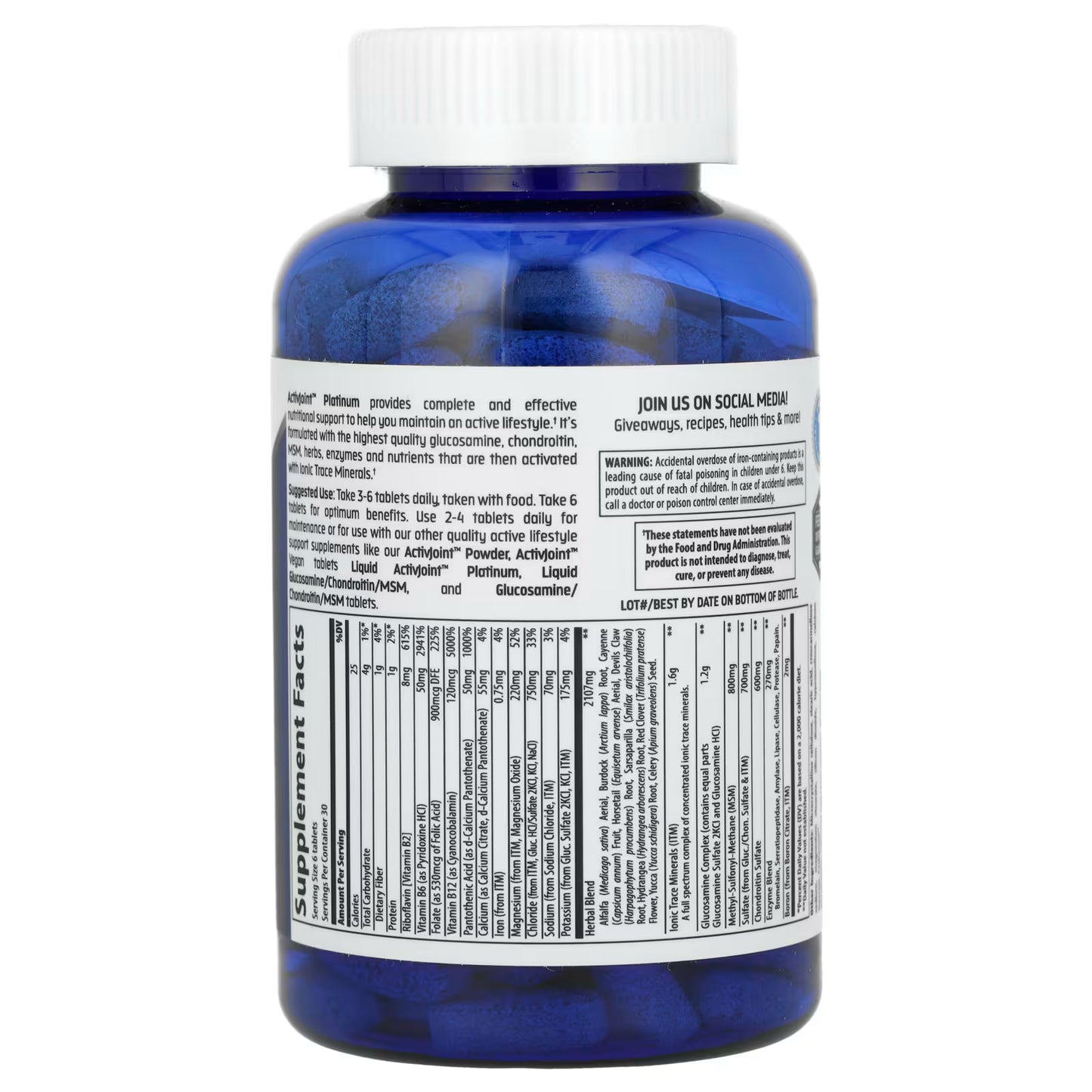 Trace Minerals ActivJoint PLATINUM - 180 Tablets