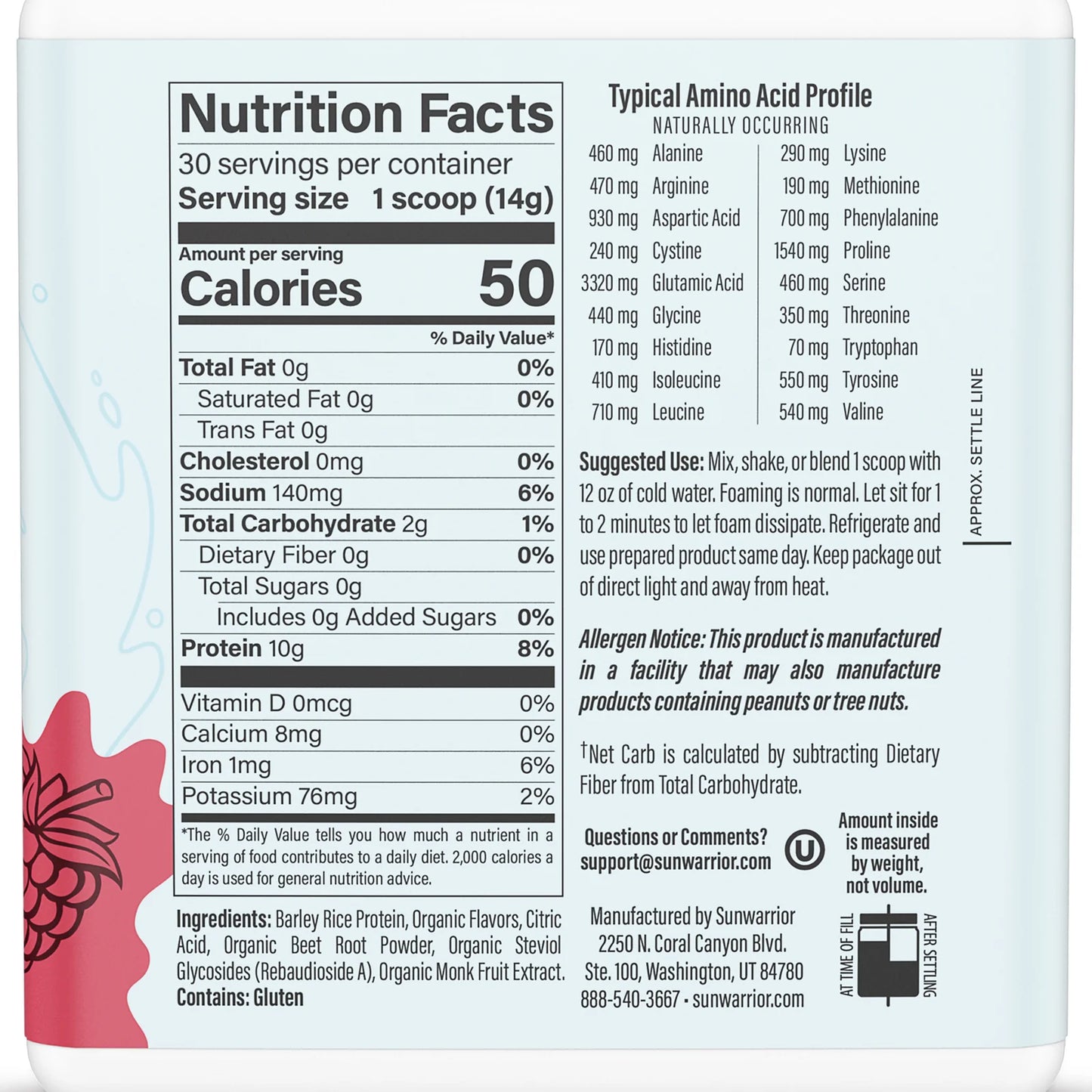 Sunwarrior CLEAR REFRESH PROTEIN 30 Servings