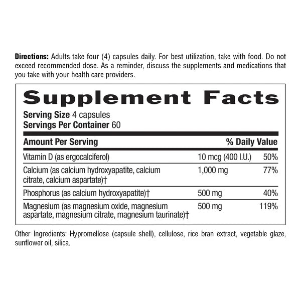 Country Life CALCIUM MAGNESIUM with Vitamin D 240 Veg Capsules