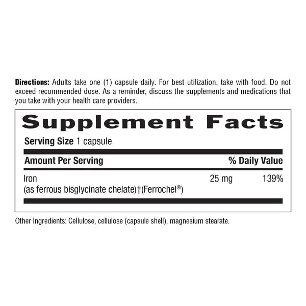 Country Life EASY IRON 25 MG 90 Capsules