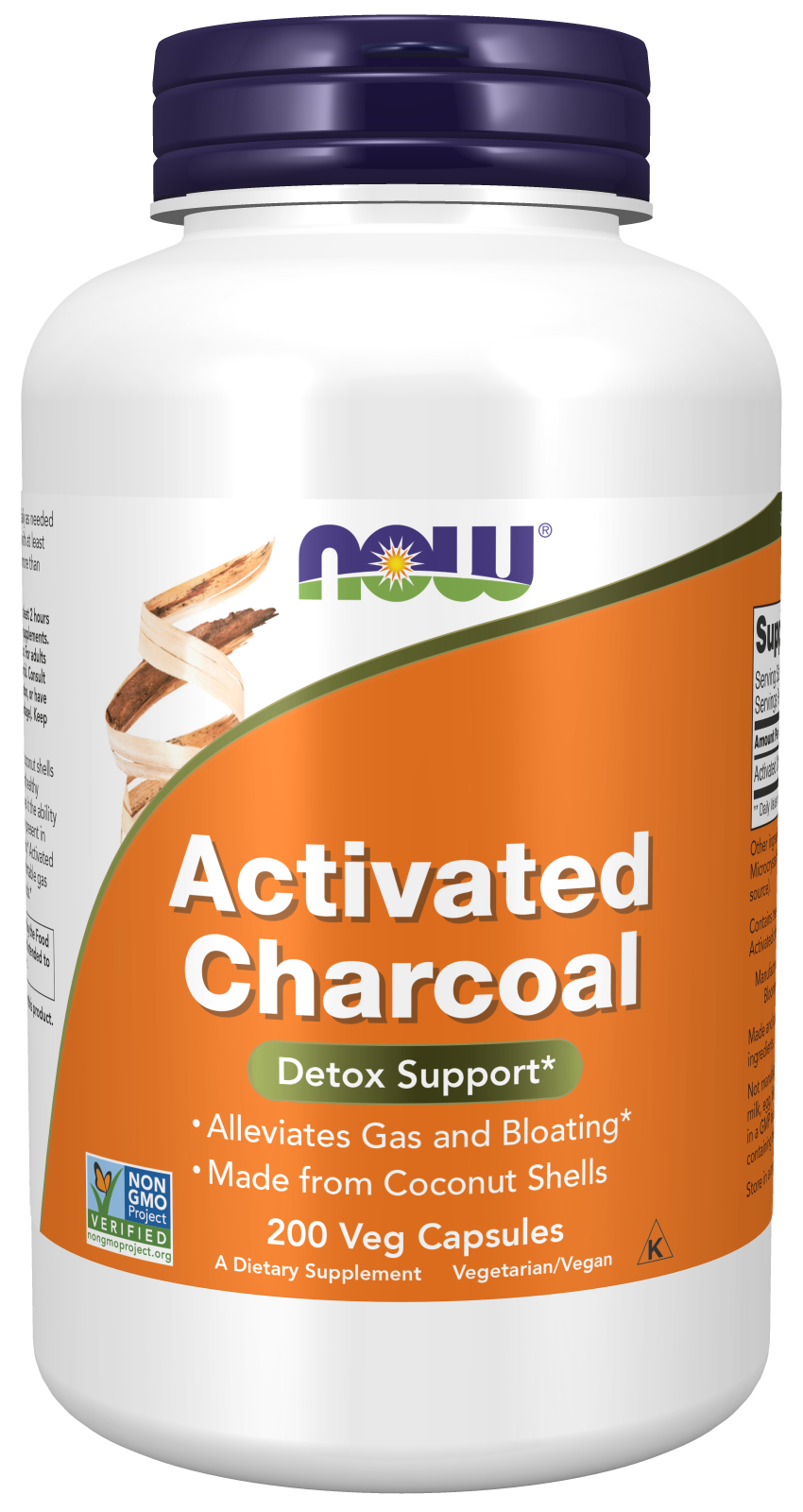 Now Foods Activated Charcoal - 200 Veg Capsules