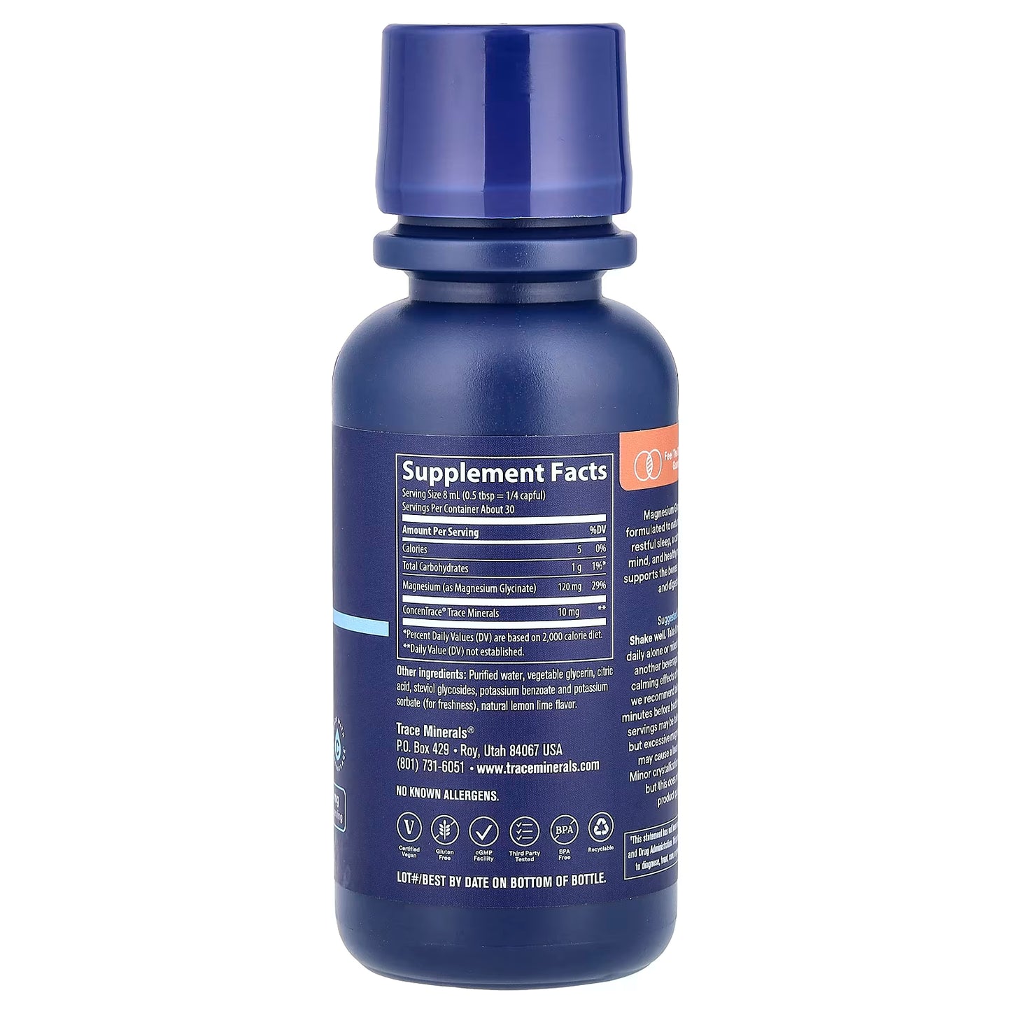 Trace Minerals Liquid Magnesium Glycinate - 8oz