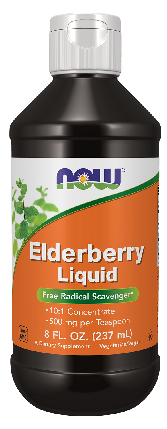 Now Foods ELDERBERRY Liquid 500 mg - 8 fl oz