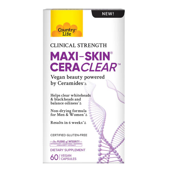 Country Life MAXI-SKIN CERACLEAR 60 Veg Capsules