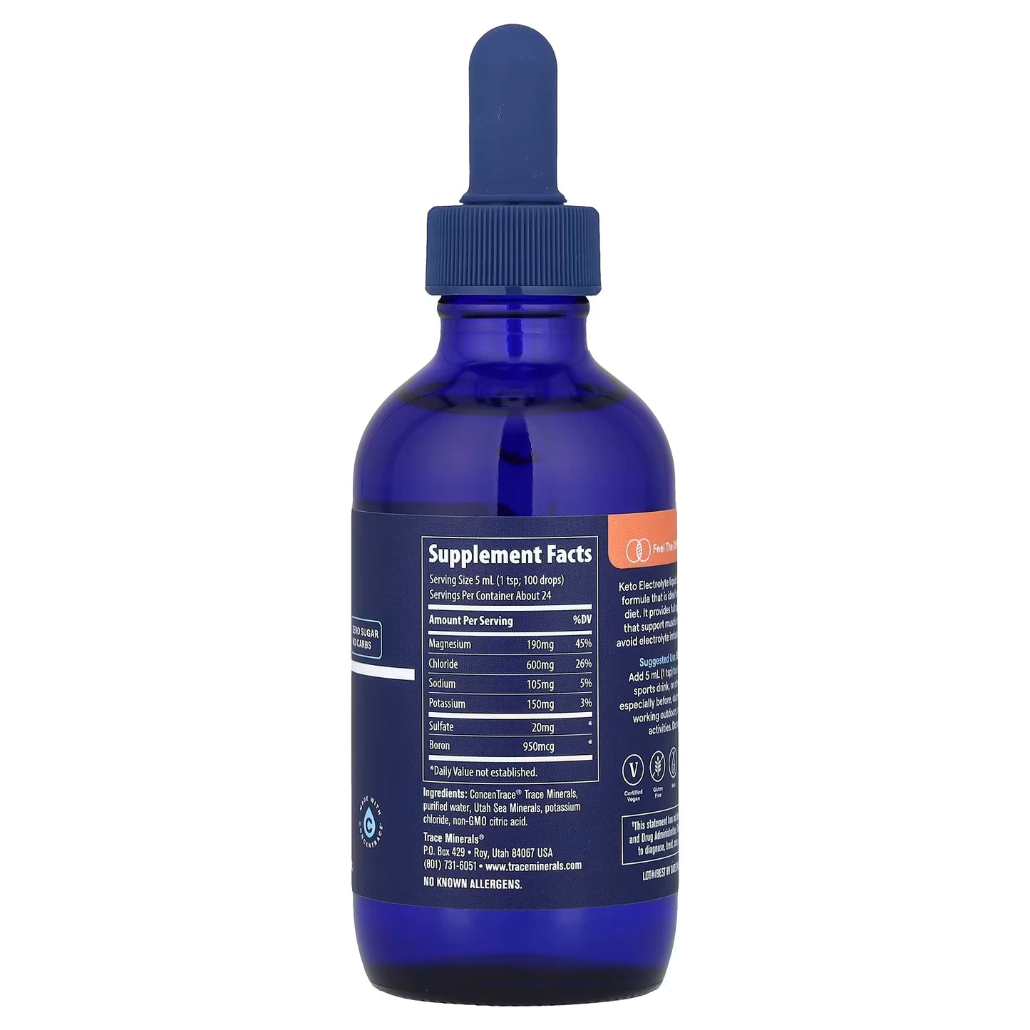 Trace Minerals Keto Electrolyte Drops - 4 fl oz