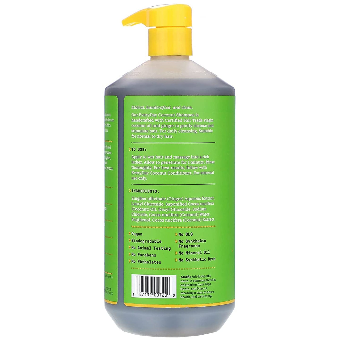 ALAFFIA HYDRATING SHAMPOO PURELY COCONUT 32OZ