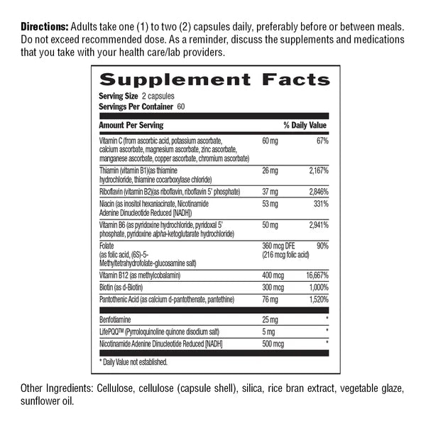 Country Life CO ENZYME B-COMPLEX ADVANCED 120 Veg Capsules