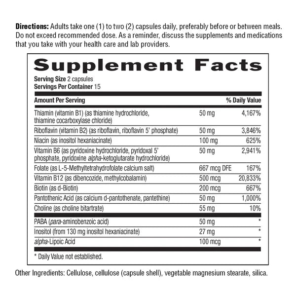 Country Life COENZYME B COMPLEX 60 Veg Capsules