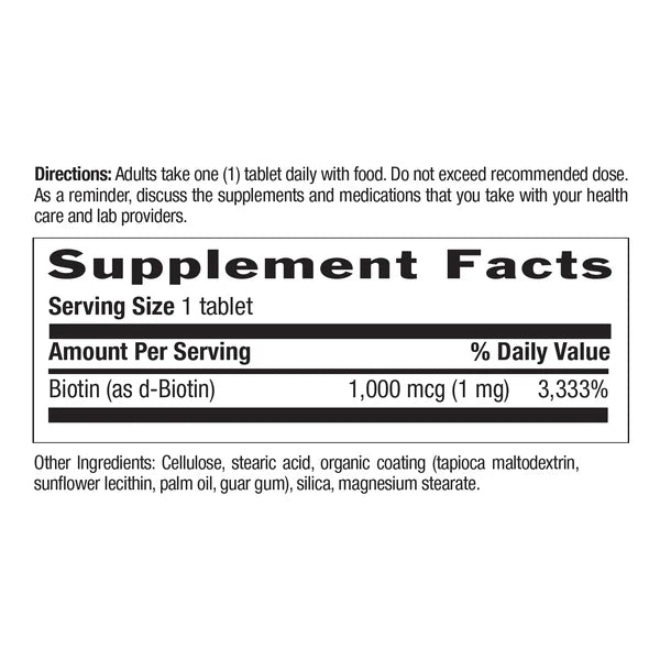 Country Life BIOTIN 1000MCG 100 Tablets