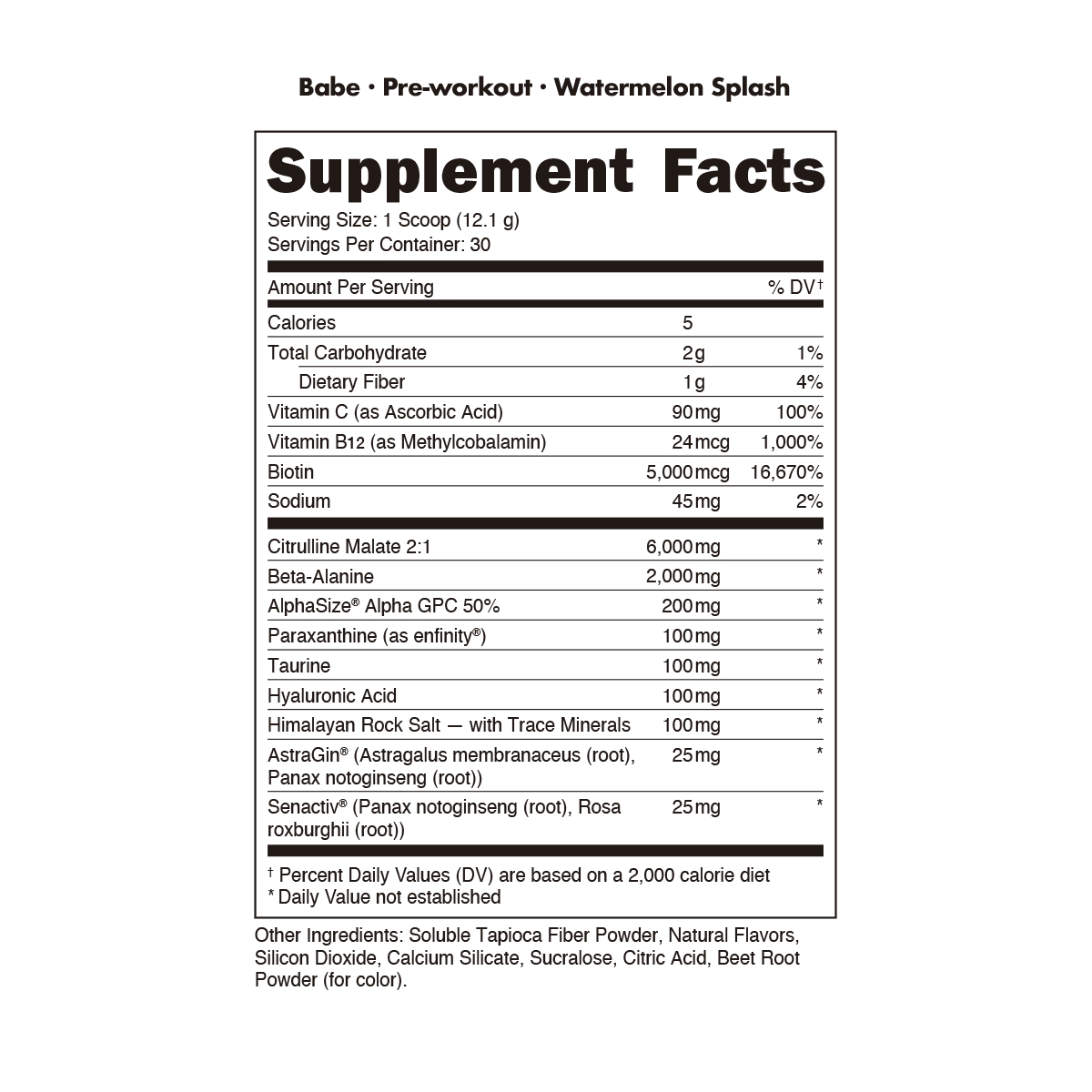 Bucked Up BABE Pre-Workout 30 Servings