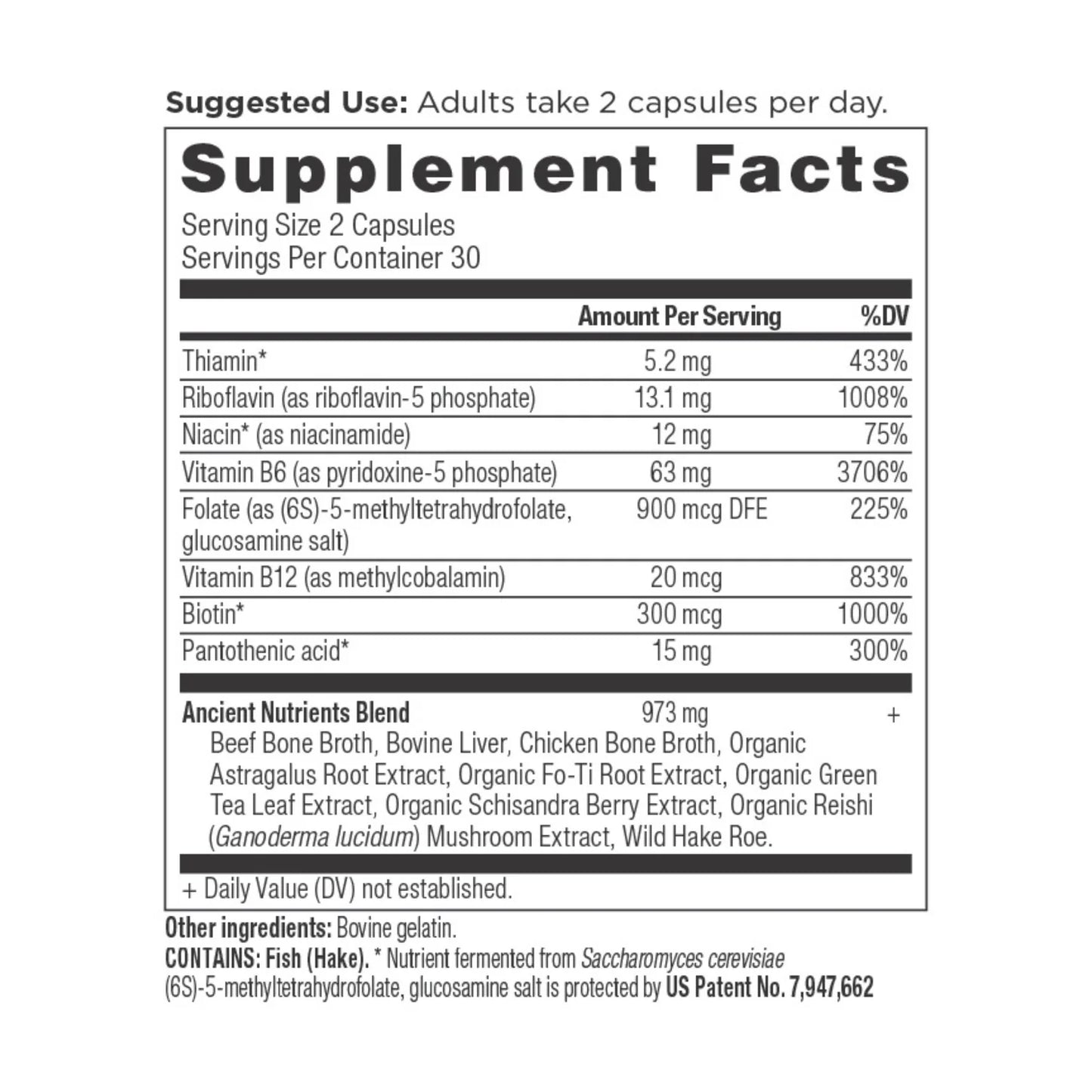 Ancient Nutrition B-COMPLEX - 60 Capsules