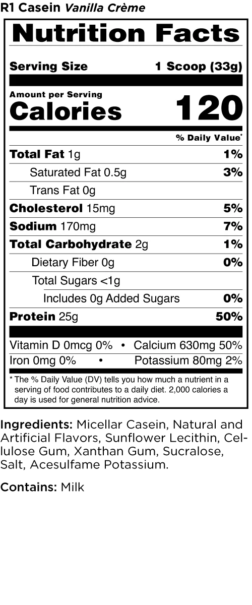 Rule 1 CASEIN 28 Servings