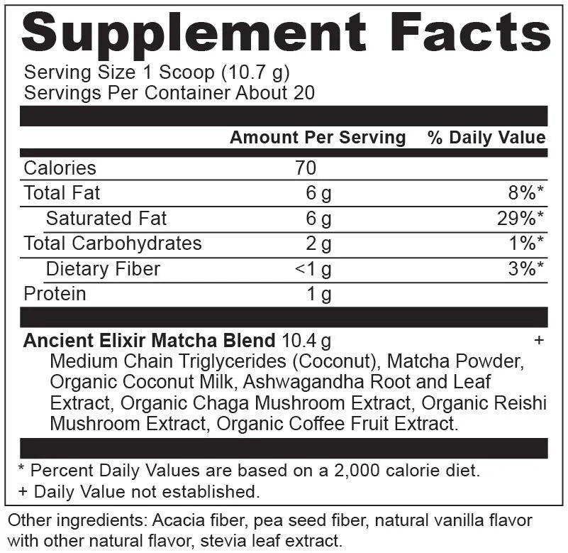 Ancient Nutrition Ancient Elixers Superfood MATCHA POWDER 8.5 OZ