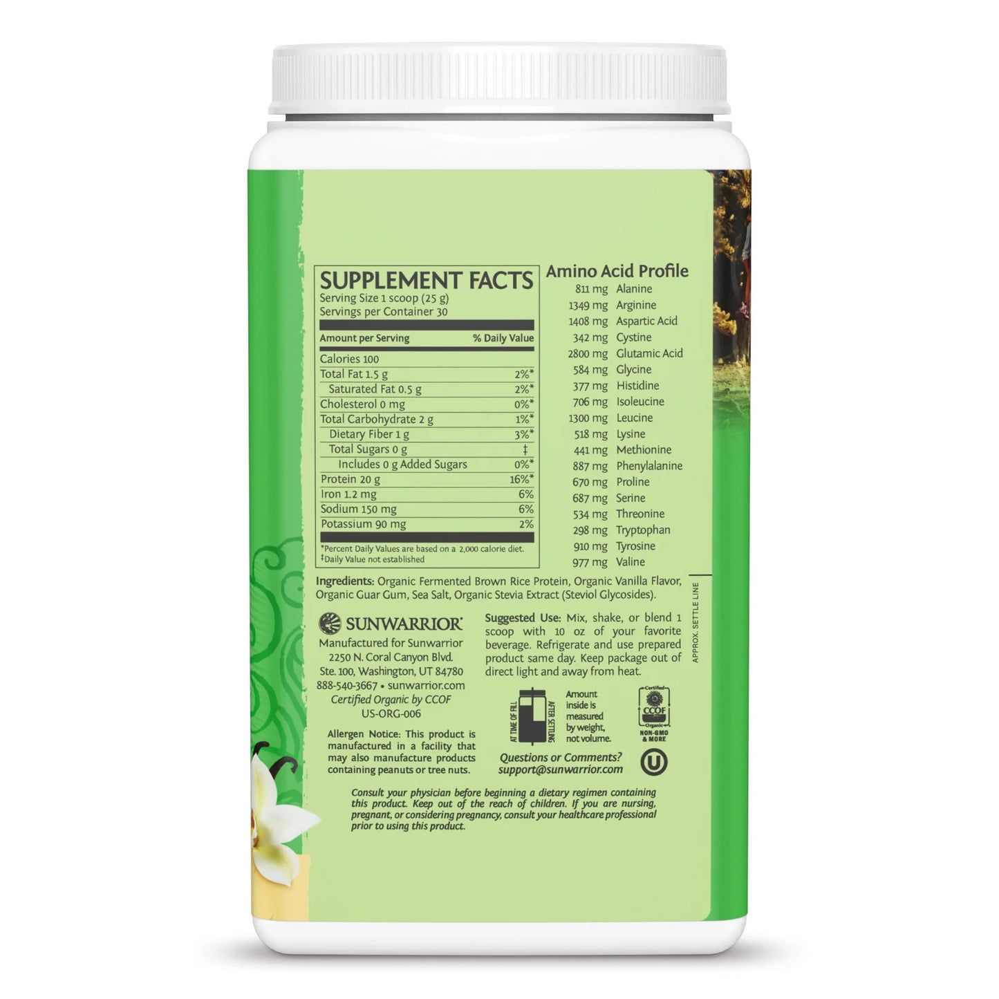 Sunwarrior CLASSIC PROTEIN ORGANIC 1.65lbs
