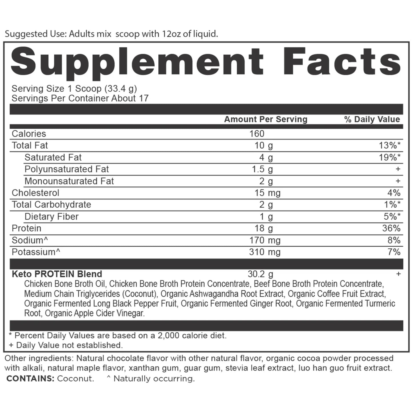 Ancient Nutrition KETO PROTEIN - 17 Servings