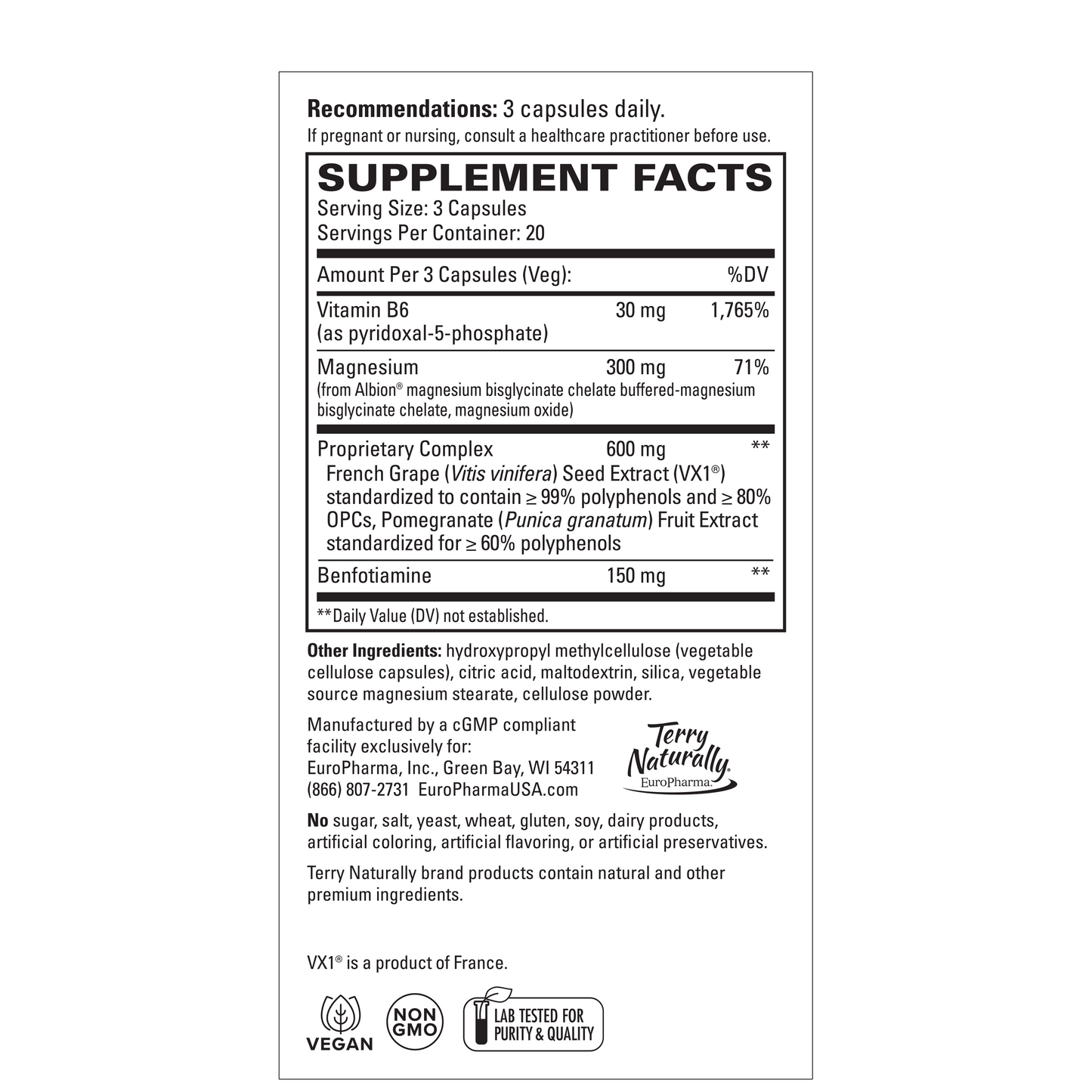 Terry Naturally CLINICAL OPC HEART - 60 Capsules