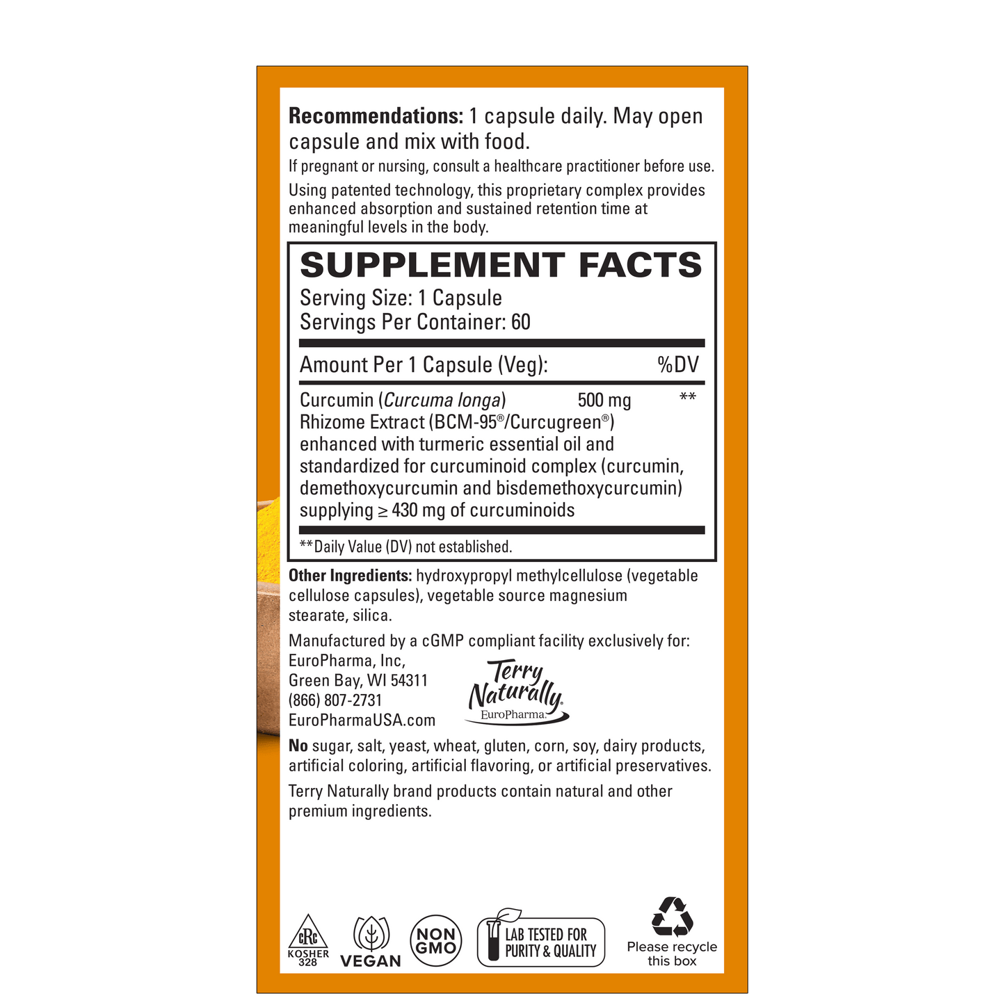 Terry Naturally CURAMED 500MG - 60 Capsules
