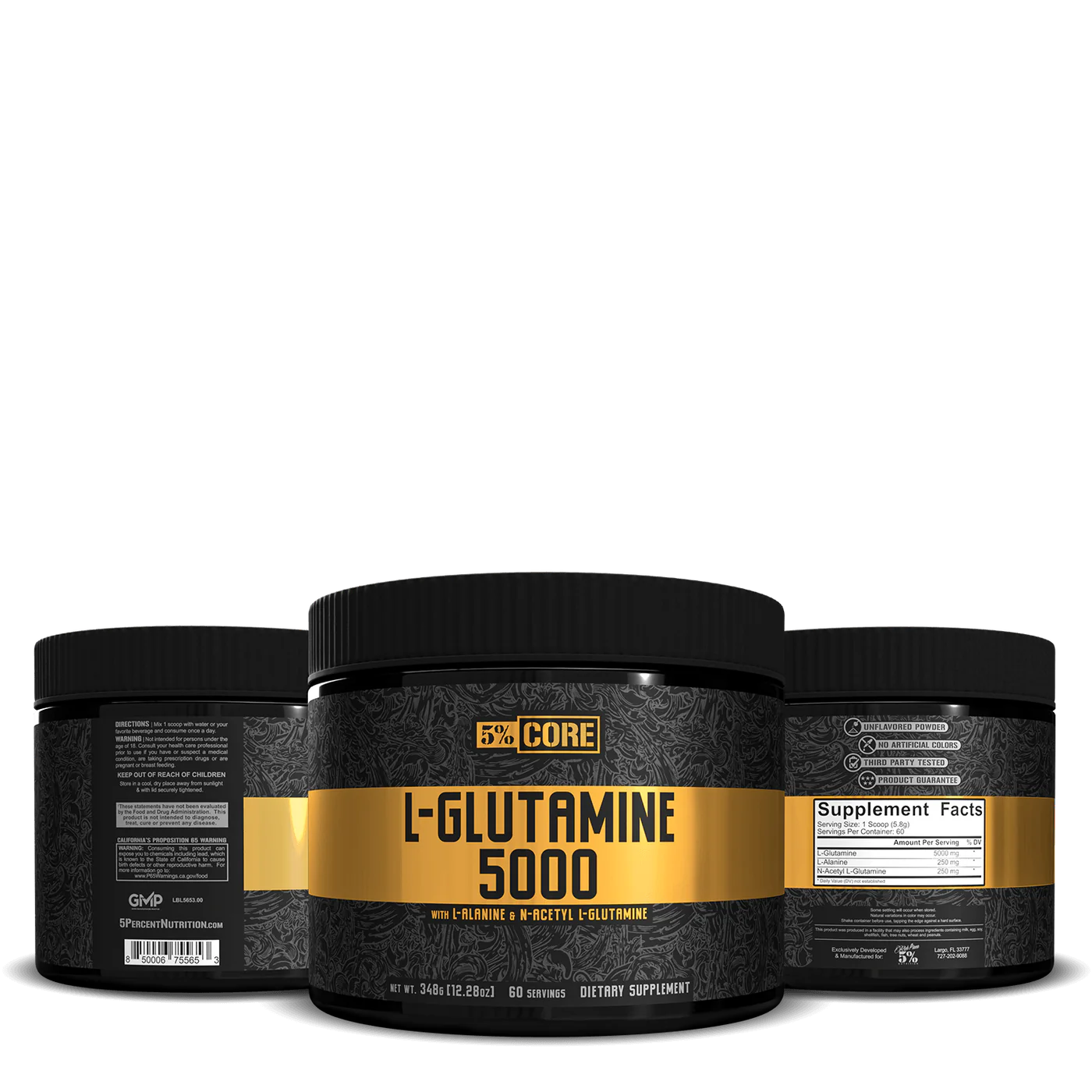 5% Nutrition Core L-Glutamine 5000 - 60 Servings