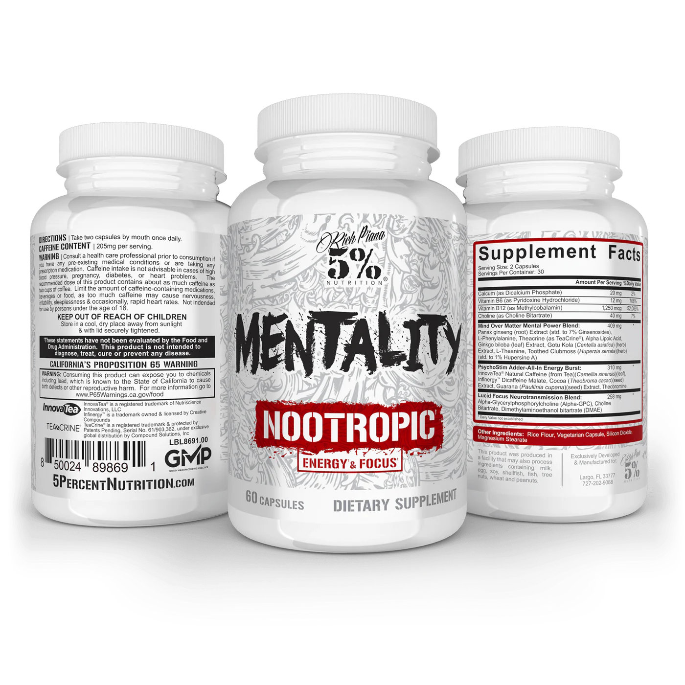 5% Nutrition MENTALITY 60 Capsules