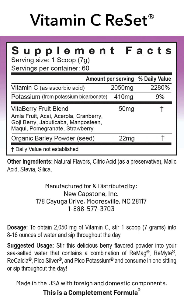 RNA Reset Vitamin C RESET - 60 Servings