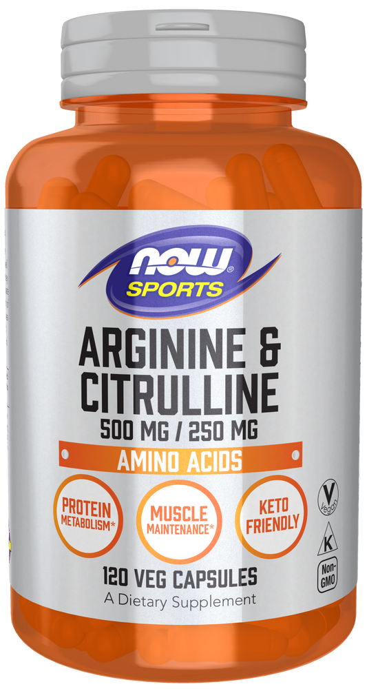 Now Foods ARGININE & CITRULLINE 500/250mg - 120 Veg Capsules