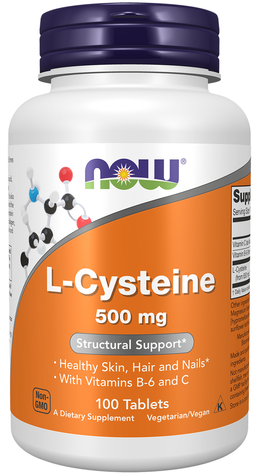 Now Foods L-CYSTEINE 500mg - 100 Tablets