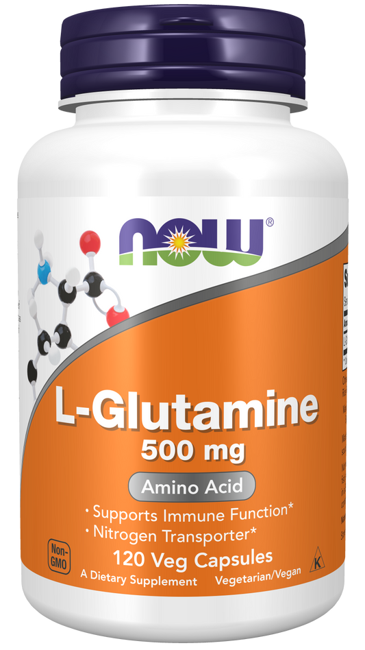 Now Foods L-Glutamine 500mg - 120 Veg Capsules