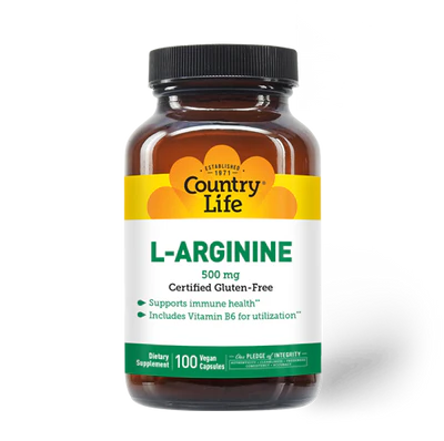 Country Life L-ARGININE 500MG 100 Veg Capsules
