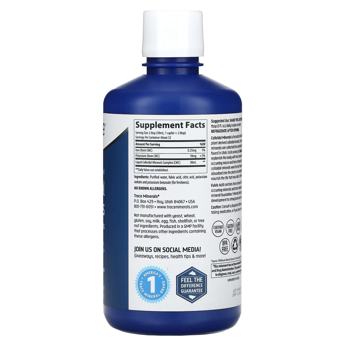 Trace Minerals Colloidal Minerals - 32oz
