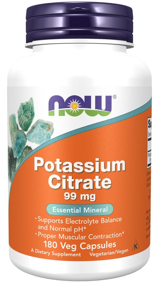 Now Foods POTASSIUM CITRATE - 180 Veg Capsules