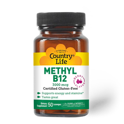 Country Life METHYL B12 3000MCG 50 Berry Lozenges