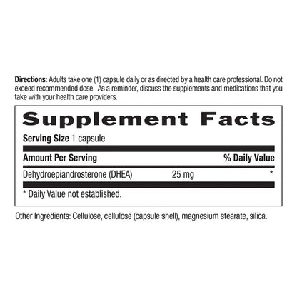 Country Life DHEA 25MG 90 Veg Capsules