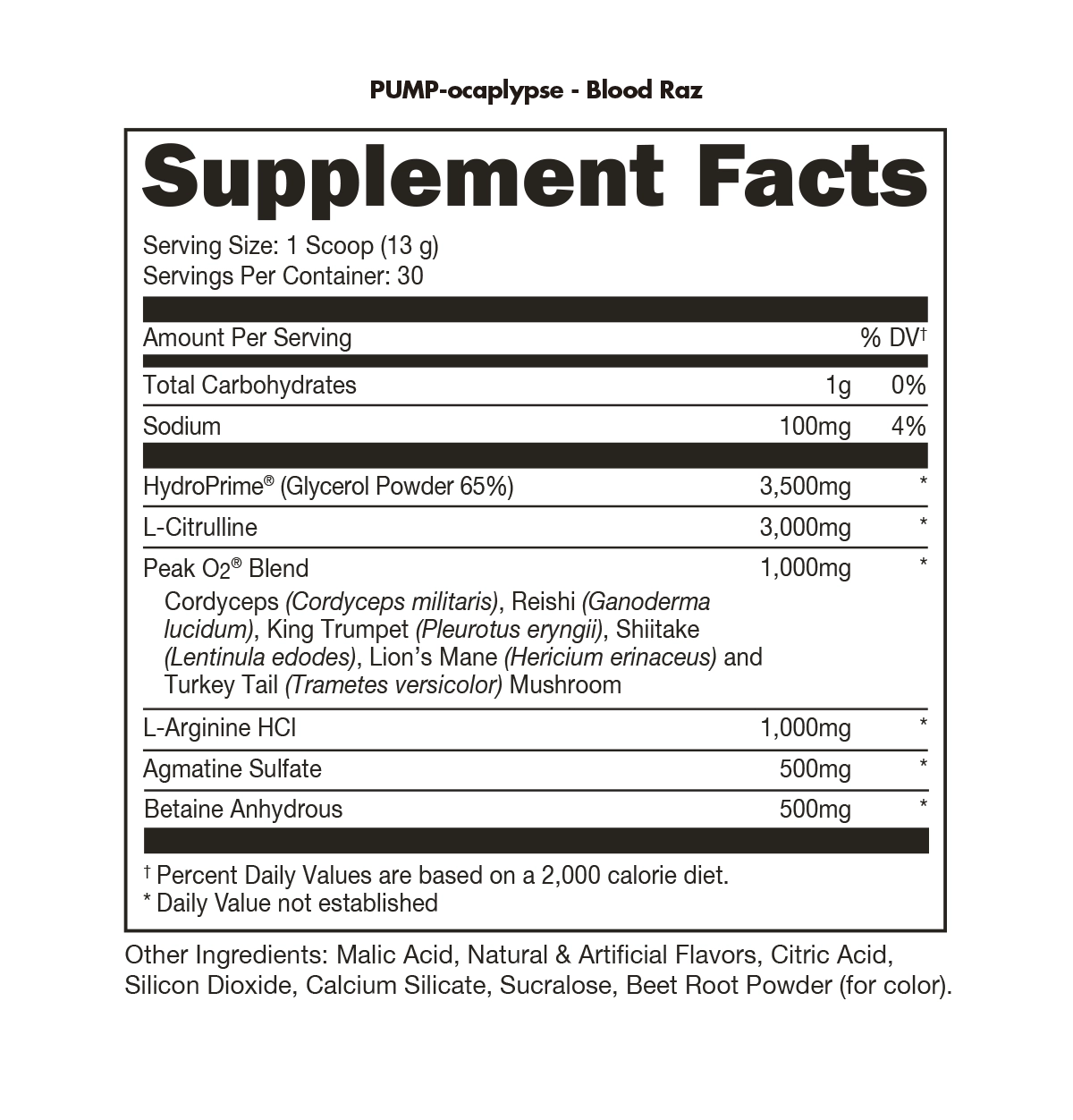 Bucked Up PUMP OCALYPSE 30 Servings