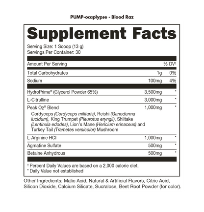 Bucked Up PUMP OCALYPSE 30 Servings