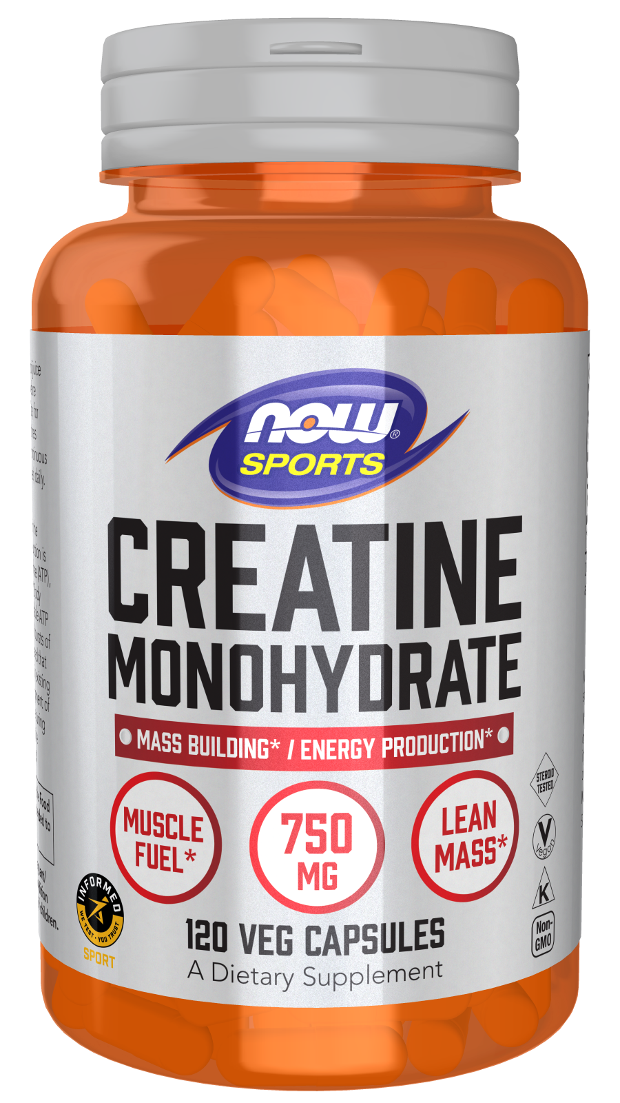 Now Foods Creatine Monohydrate 750 mg - 120 Veg Capsules