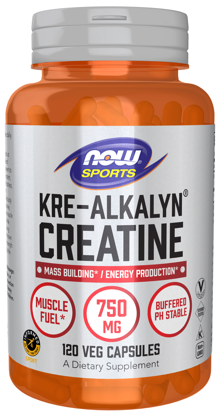 Now Foods Kre-Alkalyn Creatine 750mg - 120 Veg Capsules