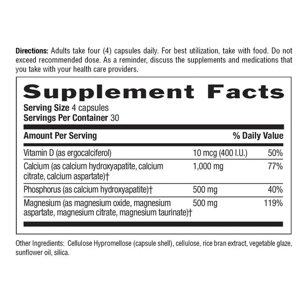 Country Life CALCIUM MAGNESIUM with Vitamin D 120 Veg Capsules