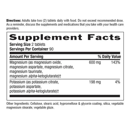 Country Life MAGNESIUM POTASSIUM ASPARATE 180 Tablets