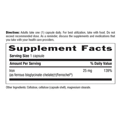 Country Life EASY IRON 25 MG 90 Capsules