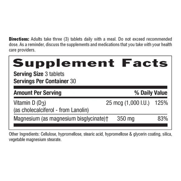 Country Life MAGNESIUM GLYCINATE HIGH ABSORB 90 Tablets