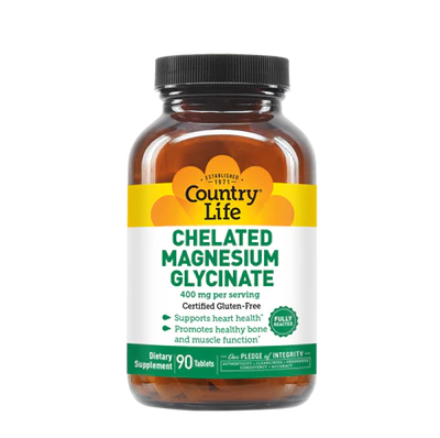 Country Life CHELATED MAGNESIUM GLYCINATE 90 Tablets