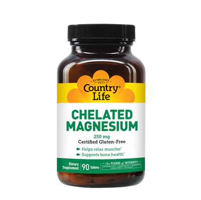 Country Life CHELATED MAGNESIUM 250MG 90 Tablets