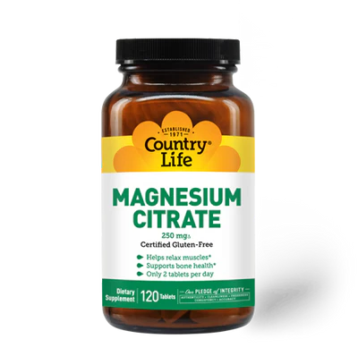 Country Life MAGNESIUM CITRATE 250MG 120 Tablets