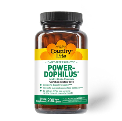 Country Life PREBIOTIC POWER-DOPHILUS 200 Veg Capsules