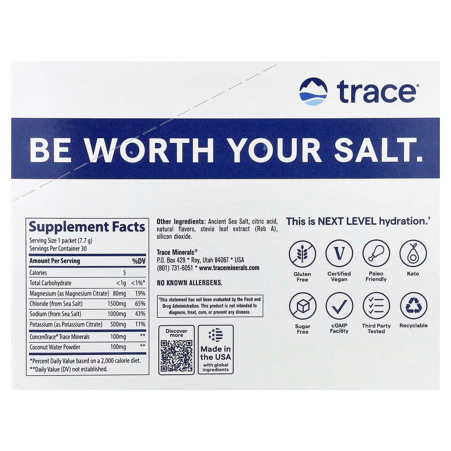 Trace Minerals ZeroLyte - 30 Packets