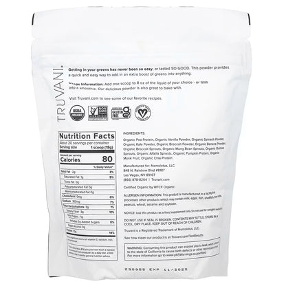 Truvani PLANT BASED PROTEIN + GREENS 12.59OZ