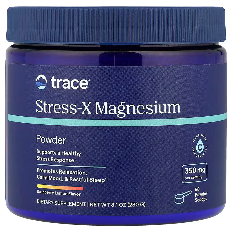 Trace Minerals Stress-X Magnesium Powder - 50 Servings