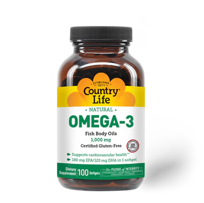 Country Life OMEGA-3 1000MG 100 Softgels