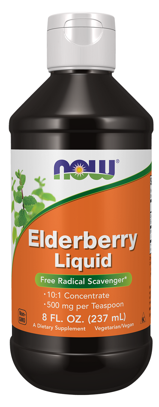 Now Foods ELDERBERRY Liquid 500 mg - 8 fl oz